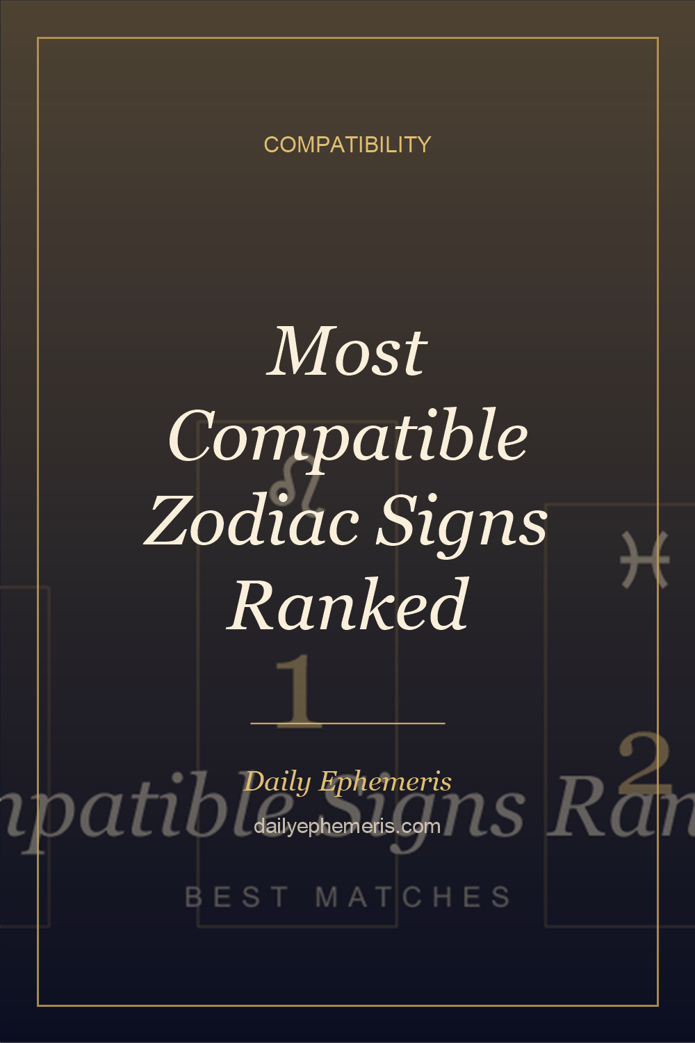 Most Compatible Zodiac Signs Ranked - full astrology guide from Daily Ephemeris